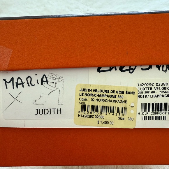 HERMES Judith velvet shoes size 38 Authentic Retail 1350$ - Picture 12 of 12